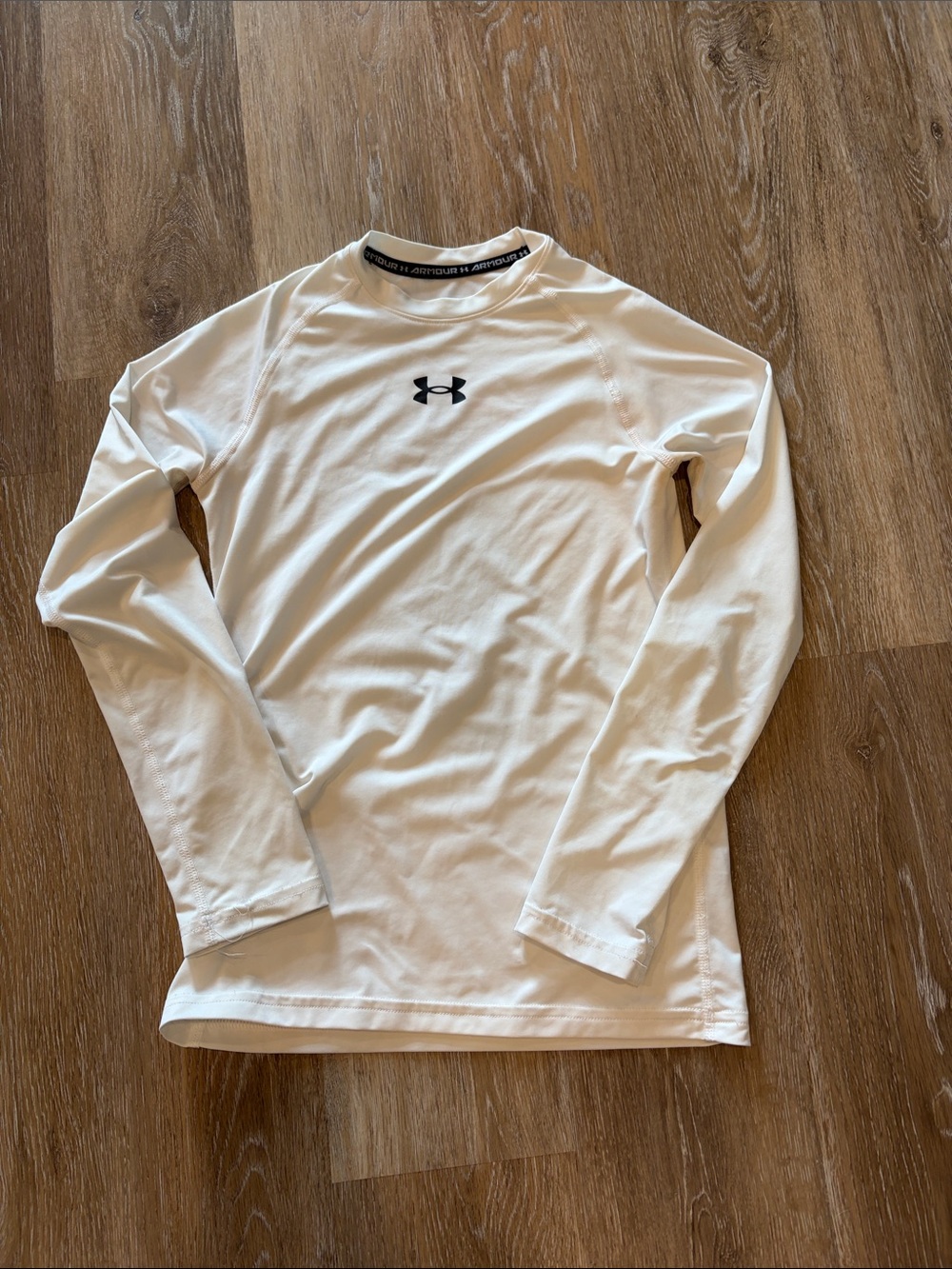 Under Armour Boy’s White Long-Sleeve Performance Shirt